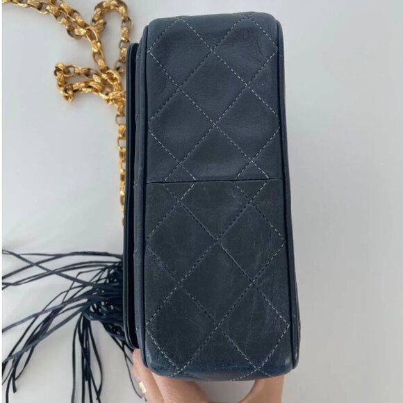 Chanel | Vintage Camera Bag | Navy Blue | Upcycled - Picture 7 of 12